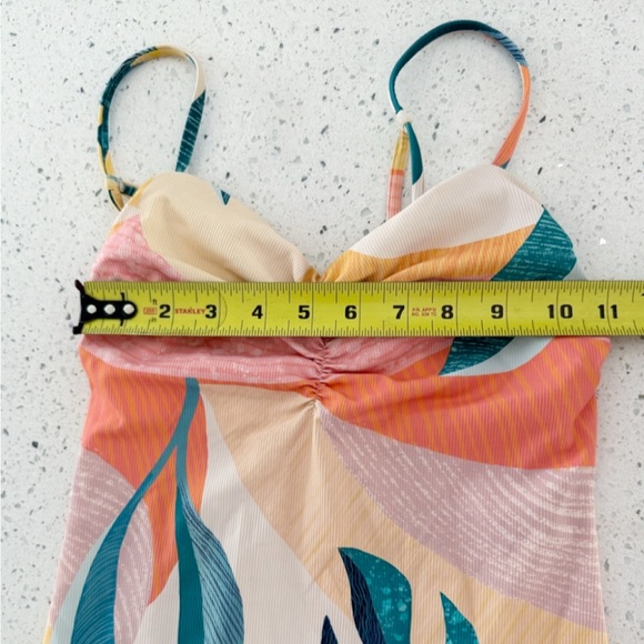 Imsy Caroline One Piece Cabana Swimsuit Small Tropical Leaf Print Multicolor - Picture 4 of 7